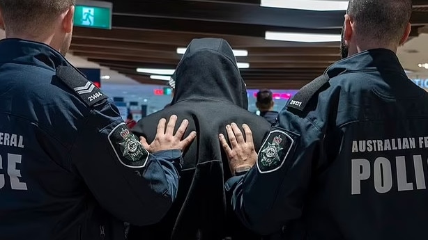 Guy Habkouk taken into custody by police on May 27. Picture: AFP