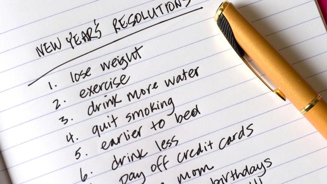 The most common resolutions around the world are to lose weight, exercise more and eat healthily. 