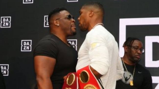 Jarrell Miller crashes Joshua-Povetkin face-off.