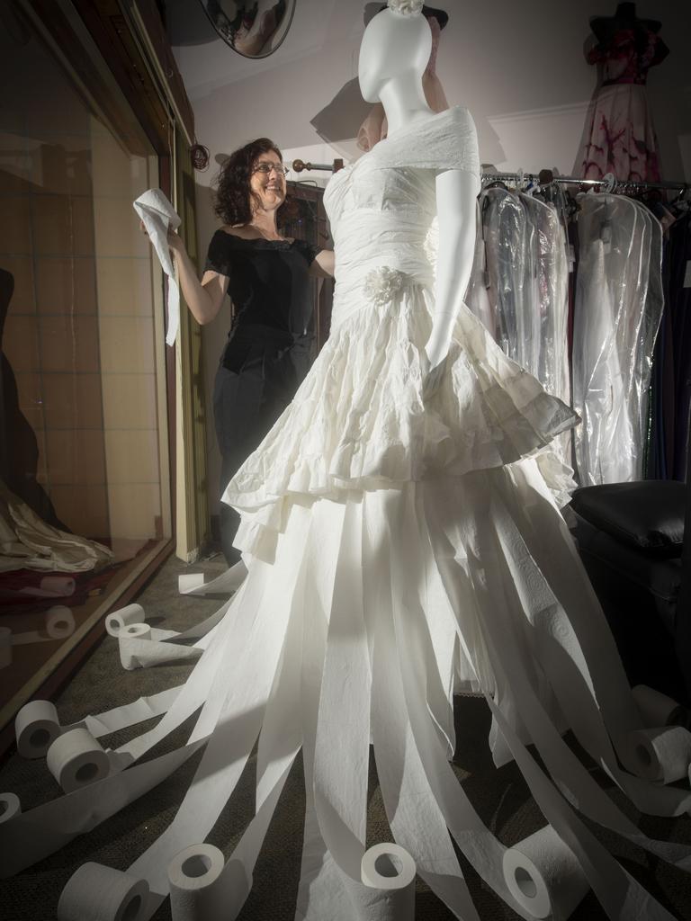 Toilet paper wedding discount gown