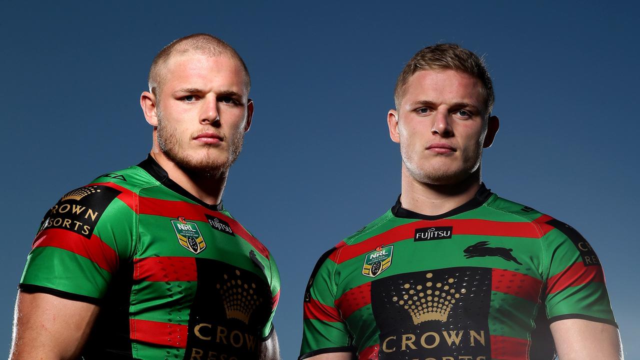 Tom and George Burgess played several seasons together at the Rabbitohs. Picture: Gregg Porteous