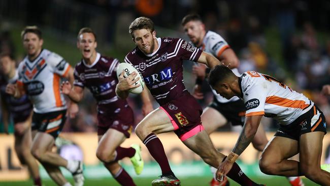 Brendan Elliot is tipped to replace Tom Trbojevic for Manly. Picture: Brendon Thorne