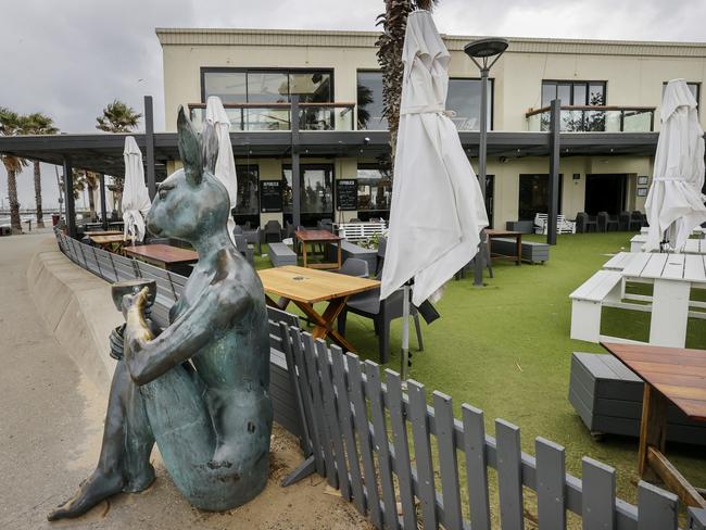 Republica along the foreshore in St Kilda. Picture: Alex Coppel