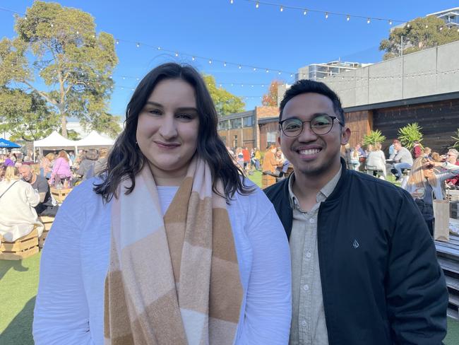 Bronte Johnstone and Nick Solante at the 2023 Mould Cheese Festival in Melbourne. Picture: Himangi Singh.