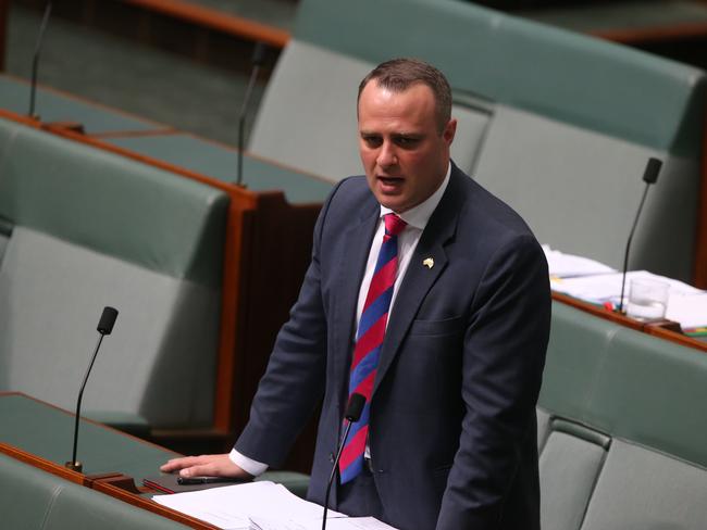 Tim Wilson speaking on the Marriage Amendment (Definition and Religious Freedoms) Bill 2017 in the House of Representatives Chamber, at Parliament House in Canberra.