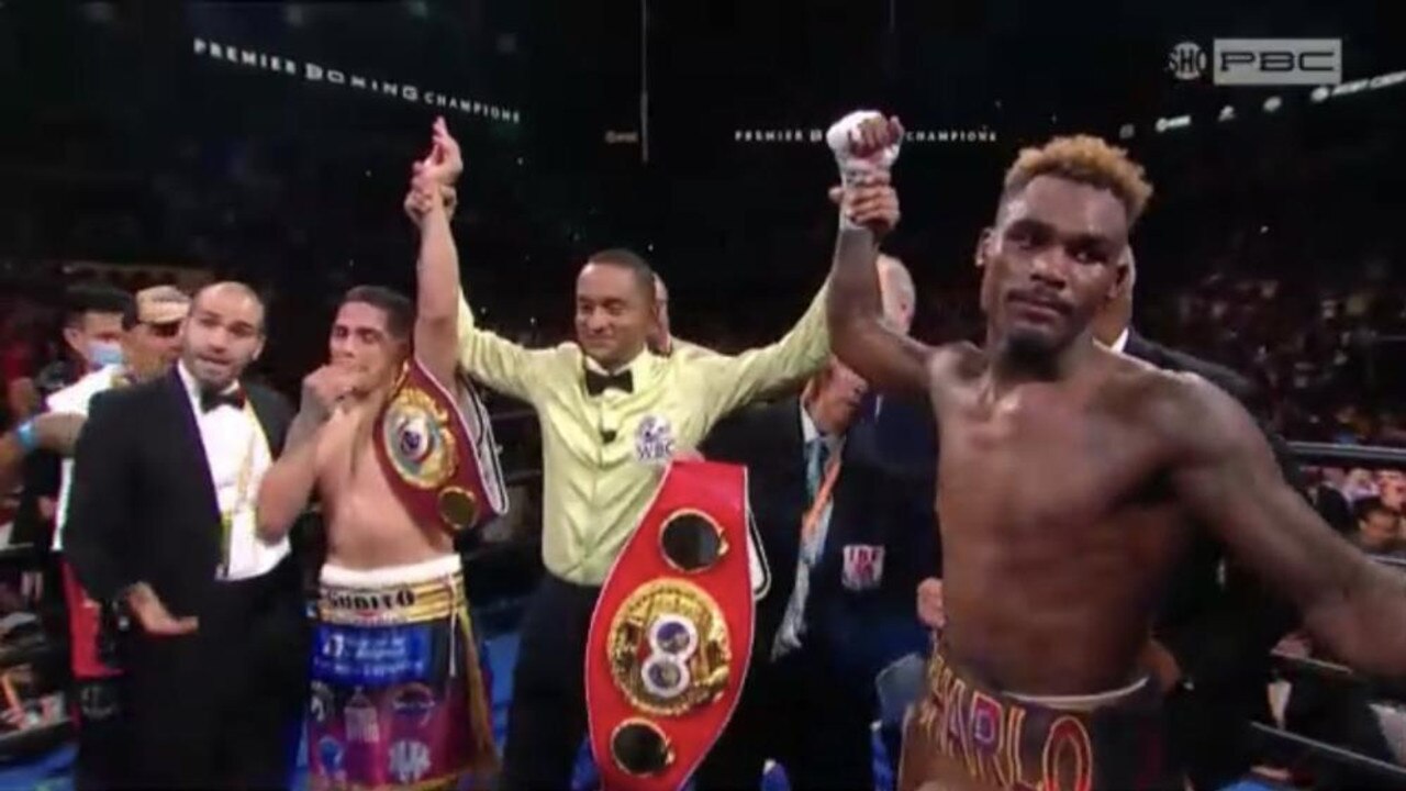 Jermell Charlo (R) and Brian Castano drew their first fight.