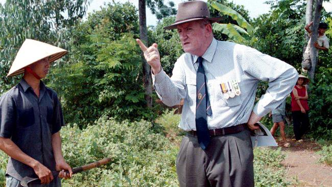 Fischer in Vietnam in 1996 for the 30th anniversary of the Battle of Long Tan.