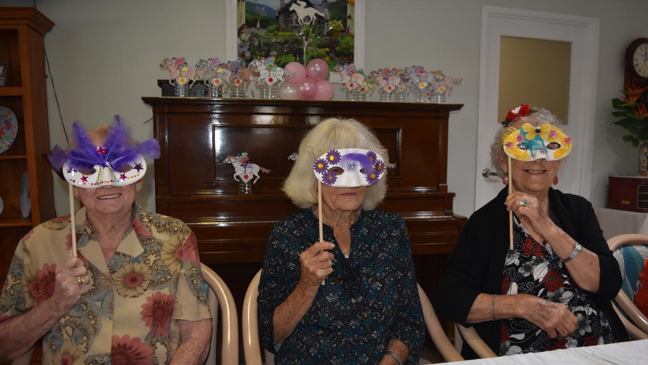 Val Bishop, Desmond Wetherall and Irene Greenwell celebrated at Ningana Retirement Village.