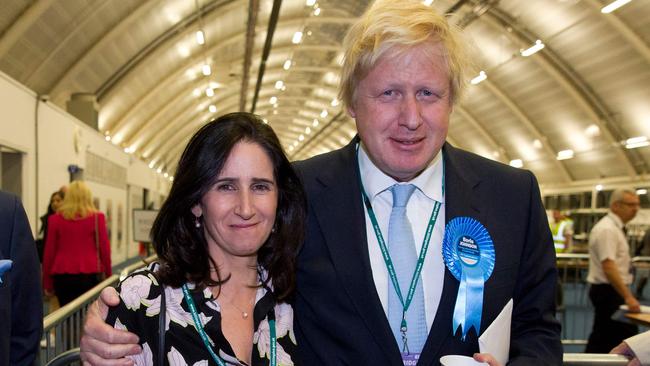 Johnson on the hustings with estranged wife Marina Wheeler in 2015. There is speculation that Johnson is trying for a ‘quickie’ divorce within weeks. Picture: AFP