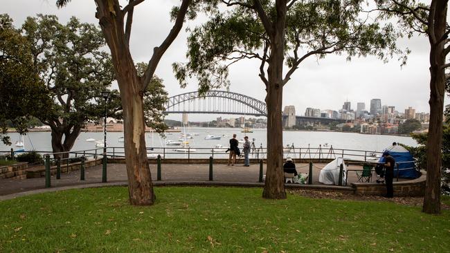 Mrs Macquarie’s Chair has never been so quiet. Picture: Brendan Read