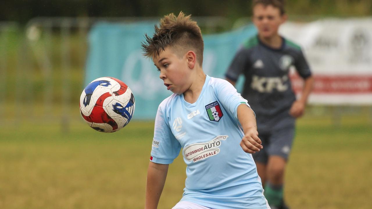 U/10 Kingscliff Wolveds V Brisbane City in the Premier Invitational Football Carnival at Nerang.Picture: Glenn Campbell