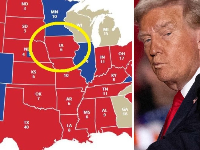 Surely not. Suuurely not. But a new poll, from a highly respected pollster, suggests Iowa might be competitive in the US election. Picture: 270toWin