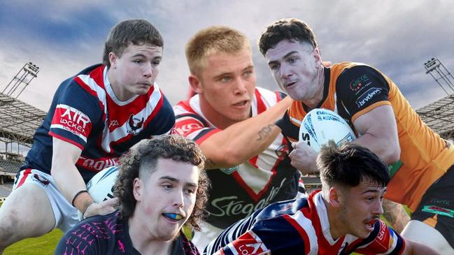 A collage of rookies and junior rep stars to impress in the Rugby League Central Coast first grade competition in 2024. Picture: supplued