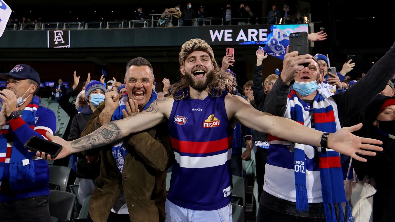 Lucky Bulldogs fans got to experience the preliminary final win. Picture: Getty Images