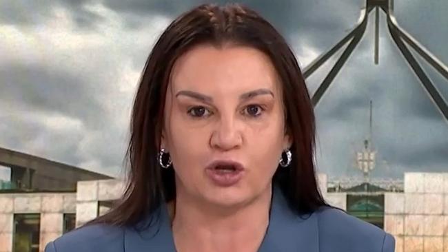 Tasmanian senator and defence veteran Jacqui Lambie has called for the Australian Defence Force Academy to be shut down as the royal commission report into defence and veteran suicide is handed down. Picture: Sky News