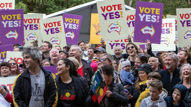 The crowd at Come Together for Yes Hosted By Yes23 to support The Uluru Statement from the Heart at Carclew Arts.