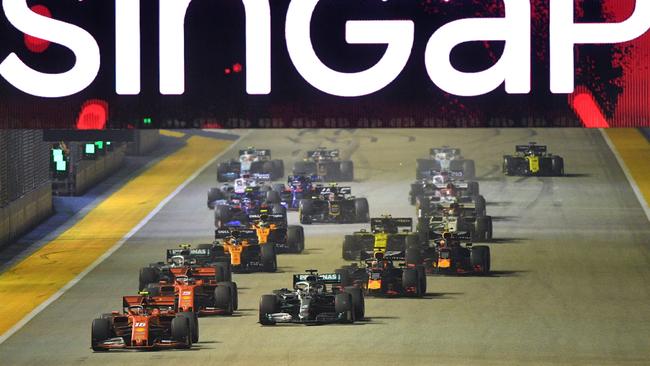 The Singapore Grand Prix, a highlight of the Formula One calendar, has been cancelled for 2020, along with races in Japan and Azerbaijan. Picture: AFP