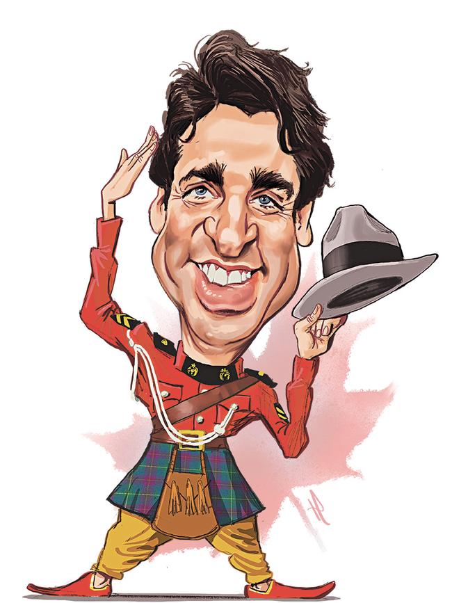 Illustration of Justin Trudeau by Terry Pontikos