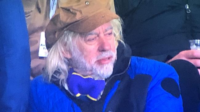 Sir Bob Geldof at the Storm v Manly game on Saturday night. Fox League