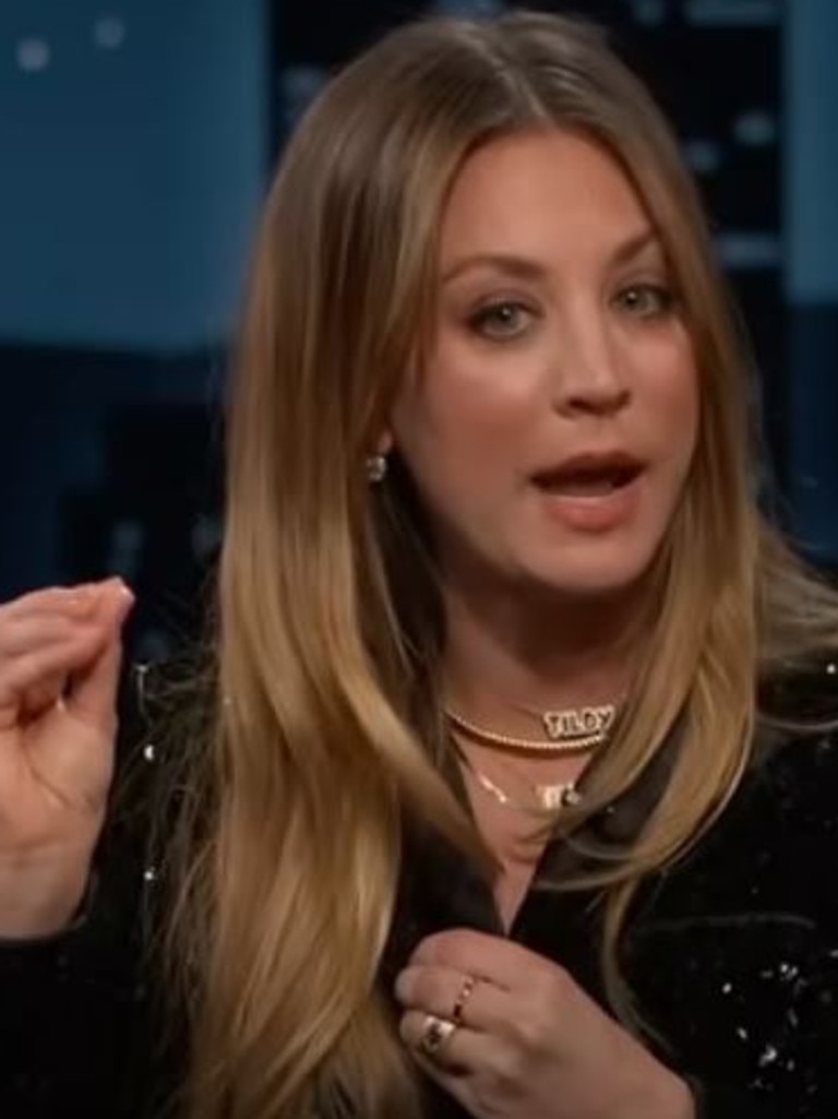 Cuoco recalled the incident on Jimmy Kimmel Live.