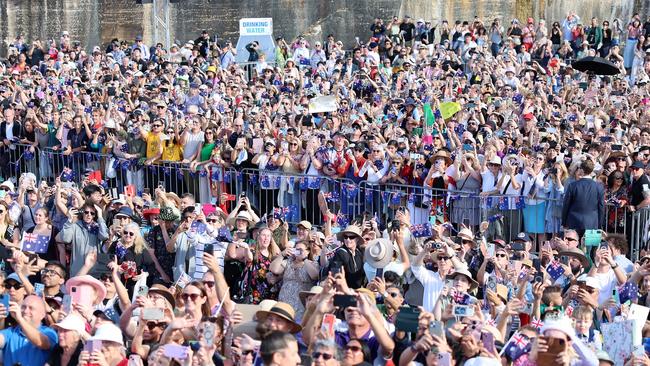Massive crowds were waiting to catch a glimpse of the royals. Picture: Chris Jackson/Getty Images