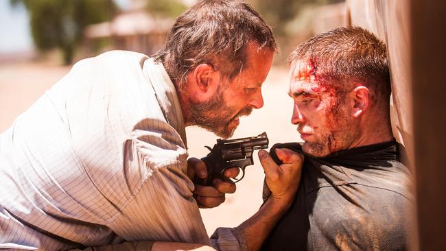 In the Outback heat ... Guy Pearce (left) and Robert Pattinson in a scene from Australian film The Rover.