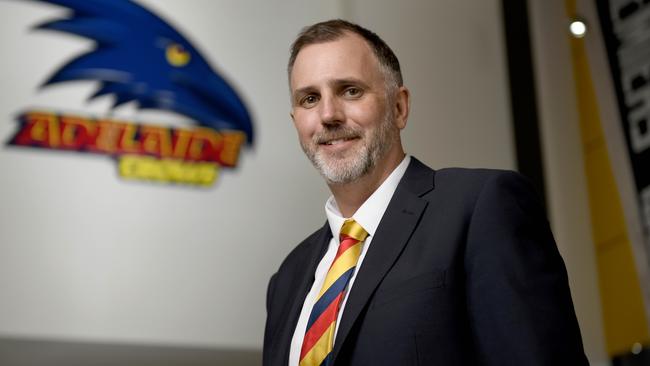 MARCH 3, 2021: Incoming Chief Executive Officer Tim Silvers pictured at the clubÃ•s West Lakes headquarters. Picture: Naomi Jellicoe