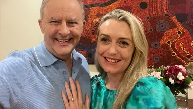 PM Anthony Albanese has proposed to Jodie Haydon. Picture: X