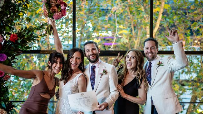 Meagan Nixon and Will Brown wed at the Panama Dining Room in Fitzroy in April. Picture: Jason Nixon