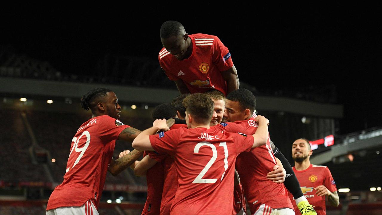 Amad Diallo starred with a stunning goal. (Photo by Oli SCARFF / AFP)