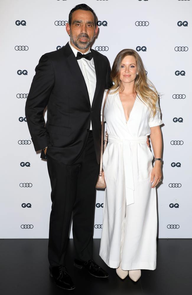 Adam Goodes and his wife Natalie Croker. Picture: Christian Gilles