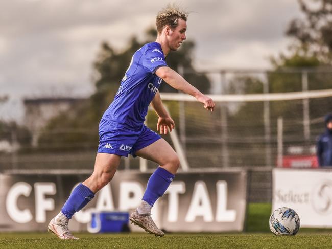 Max Mikkola in action for South Melbourne