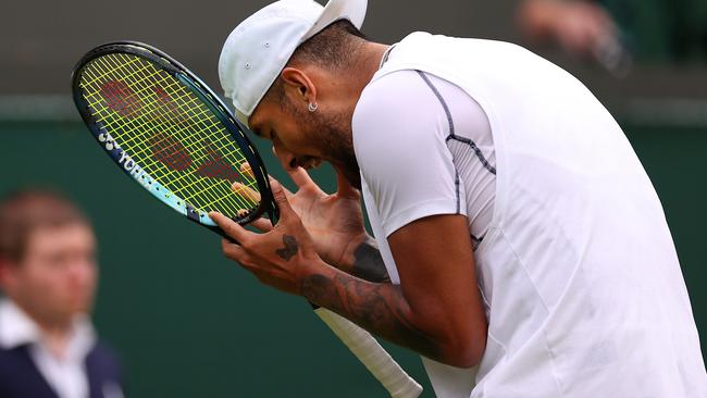 Kyrgios says the anticipation is overbearing as he waits for men’s singles final.