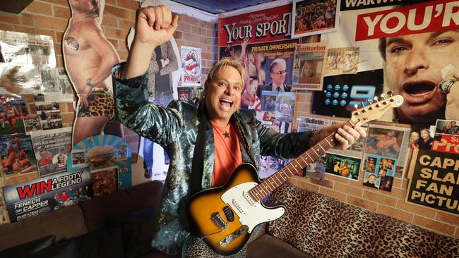 Warwick Capper celebrated his 60th birthday in the Caper Cave at home. Picture: David Caird