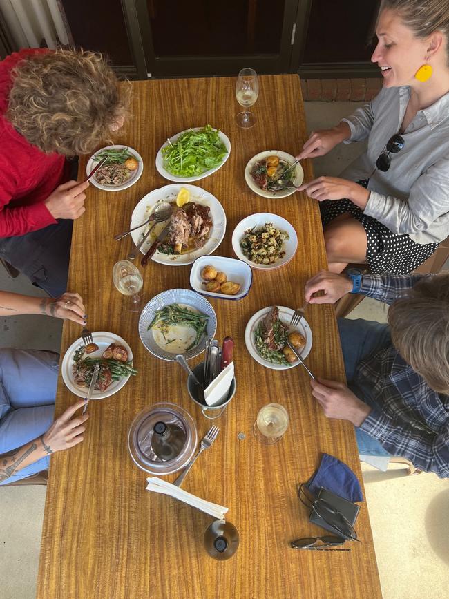 The Waterloo Inn’s dishes such as the shoulder of lamb and seasonal vegies, pictured here, are ideal for sharing. Picture: Anna Critchley.