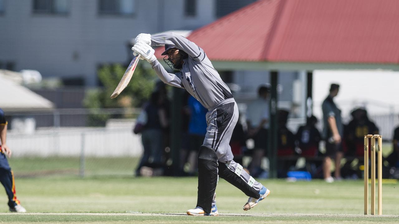 The style of TGS’s Gurnoor Singh Randhawa batting last month in club cricket for Souths Magpies Picture: Kevin Farmer