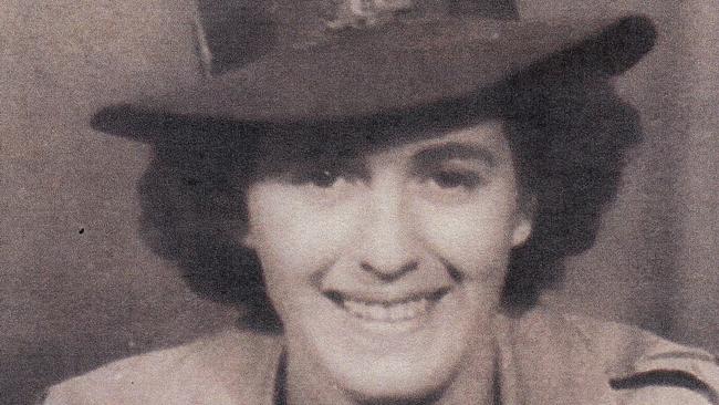 Gold Coast World War II Veteran Joan Woodland during her time in the service. Picture: Supplied