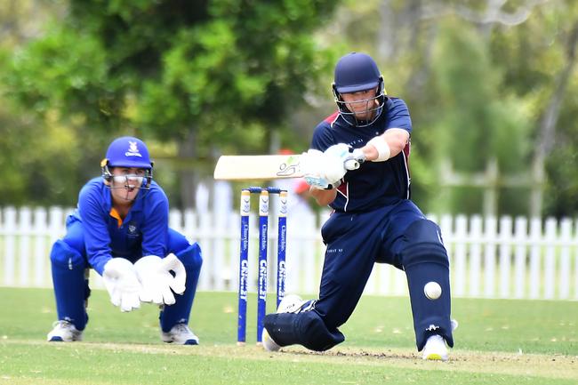 TSS batsman Jaxson Davies GPS First XI cricket between TSS and ACGS Saturday February 1, 2025. Picture, John Gass