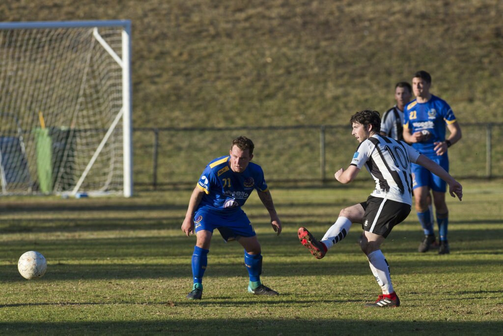 Willowburn player Alex Edwards against USQ FC in Toowoomba Football League Premier Men semi-final at Commonwealth Oval, Sunday, August 26, 2018. Picture: Kevin Farmer