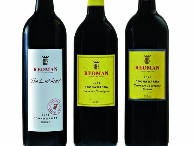 TWAM-20170429  EMBARGO FOR TWAM 29 APRIL 2017NO REUSE WITHOUT PERMISSION2014 Redman The last Row Limited Release Coonawarra Shiraz, 2014 Redman Coonawarra Cabernet Sauvignon, 2012 Redman Coonawarra Shiraz pic : supplied