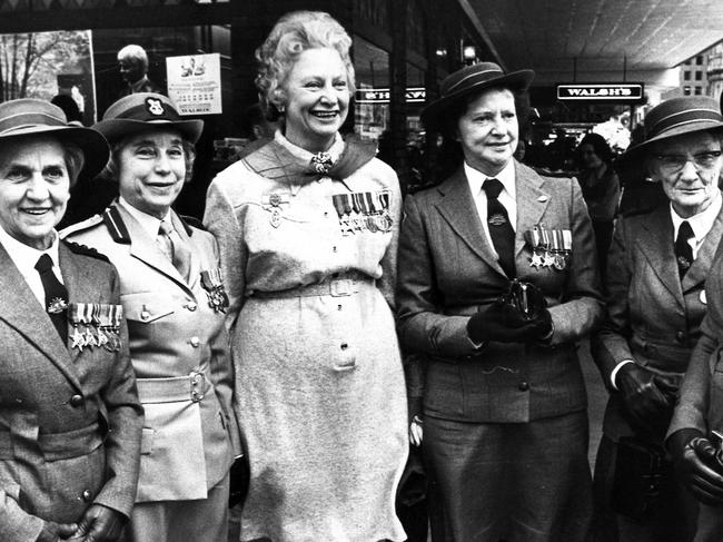 Vivian Bullwinkel (third from left), matron of Fairfield Hospital, the sole survivor of the Banku Island massacre of Australian nurses in 1942.