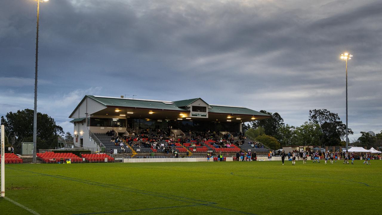 Clive Berghofer Stadium crowds are seen during the TFL grand final, Sunday, September 5, 2021. Picture: Kevin Farmer