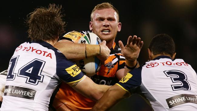 Lodge’s battle with substances spiralled out of control at Wests Tigers. Image: Matt King/Getty Images