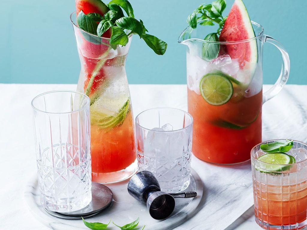 Watermelon and basil mojito.