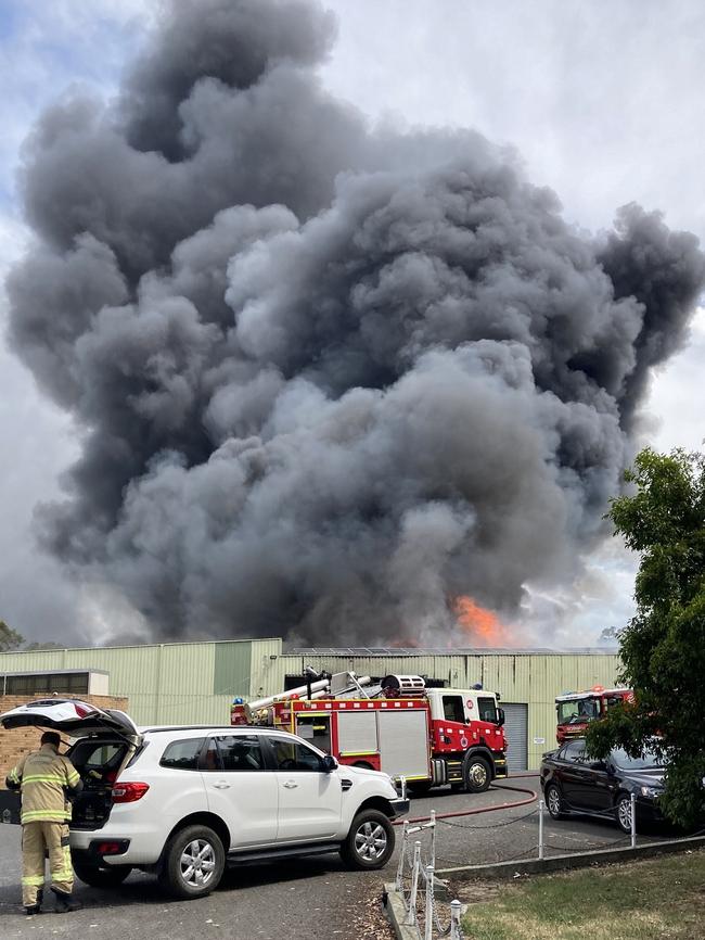 The Big Watermelon warehouse was gutted by a fire on Tuesday January 17, 2022. Picture: Supplied.