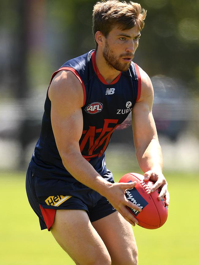 Jack Viney hits the track for pre-season at Melbourne.