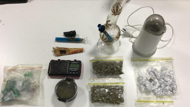 A 17-year-old teen was cautioned after being caught using a scooter to transport drugs in an Esky.