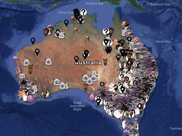 Hundreds of animal-related businesses have been pinpointed on a map created by animal activist group Aussie Farms.