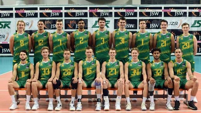 The Australian senior men's squad heading to the Volleyball Men's Nations League in Rimini, Italy. Picture: Supplied.