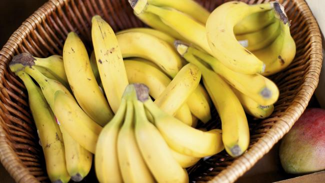 Bananas should be stored on their own, otherwise they could ruin the shelf-life of other fruits.